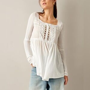 🤍 Free People “Pretty Please” Tunic Top - NWOT